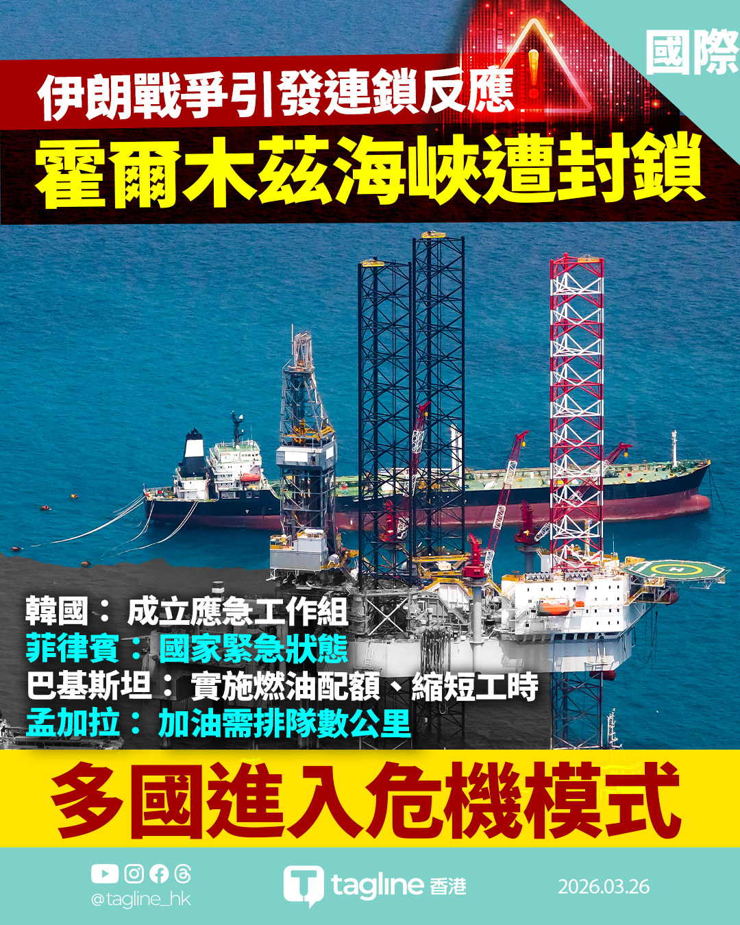 伊朗戰爭引發連鎖反應：亞洲各國推節能措施 韓國進入危機模式
