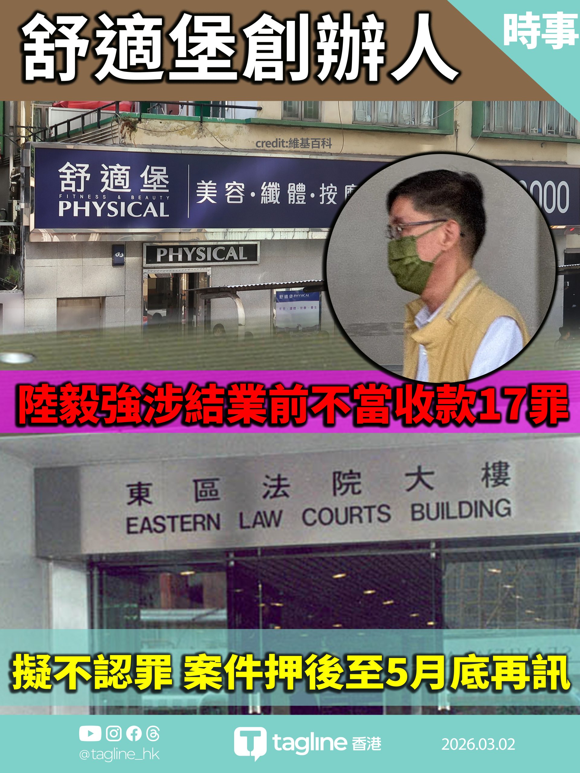 【Sagami安全套特約】舒適堡創辦人陸毅強涉結業前不當收款17罪 擬不認罪 案件押後至5月底再訊